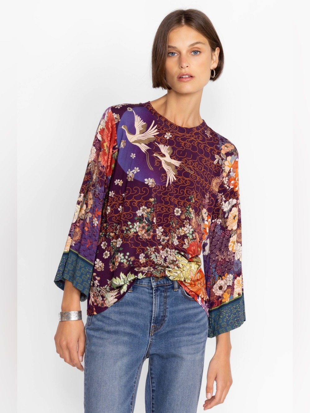 Johnny Was Phoenix Kimono Sleeve Tee